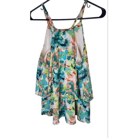 IZ Byer Spagetti Strap Top Beautiful Colors with Layers Size Large - Picture 3 of 4